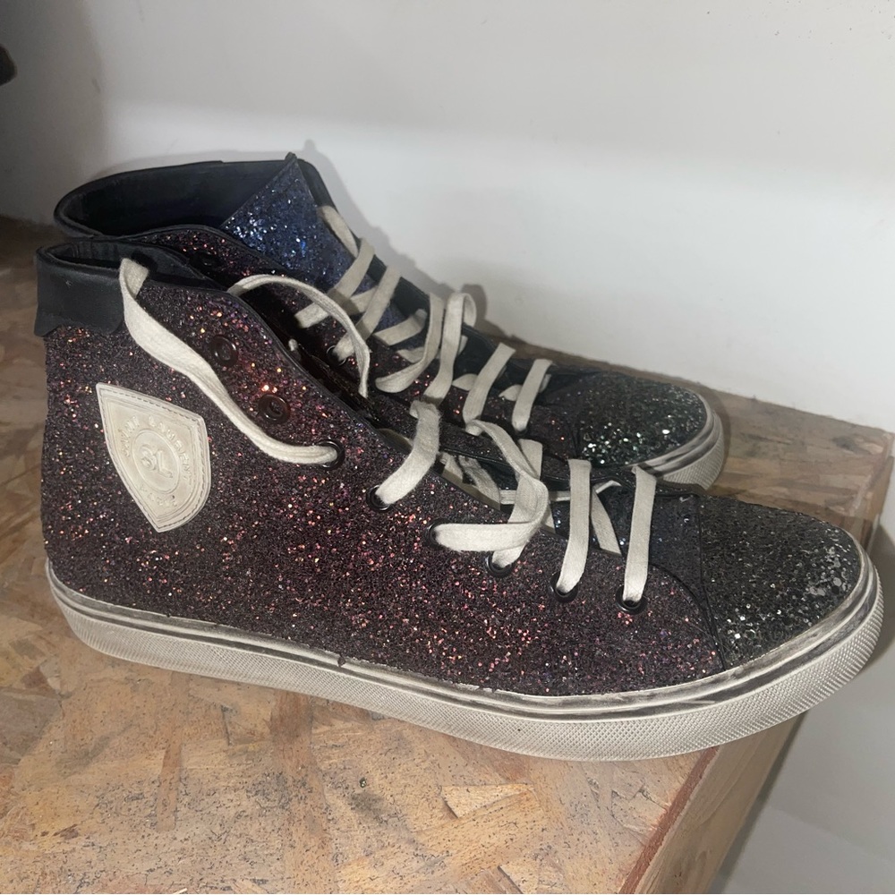 Saint Laurent - Bedford glitter high trainers - Picture 6 of 6